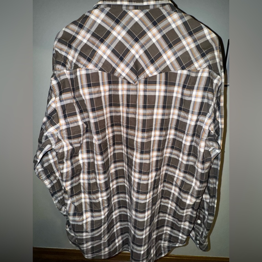 Stetson Long Sleeve Plaid Button Shirt Men’s Large - Picture 7 of 7